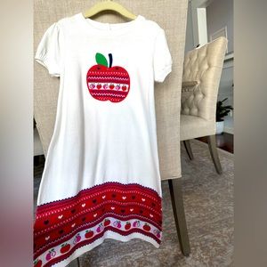 Gymboree NWT Size 7 - red and white short sleeve apple dress
